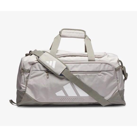Adidas Defender 5 Medium Duffel Unisex Bag Gym Luggage Travel Alumina Grey #779 - Picture 1 of 7